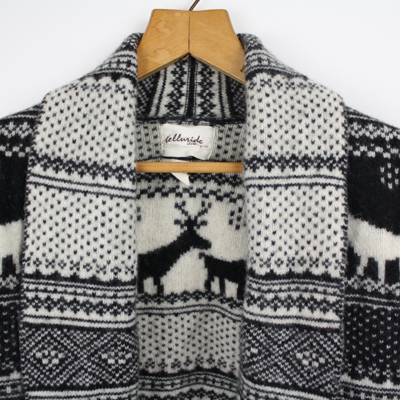 Telluride, Lambswool Blend Open Cardigan, Sz Small - Picture 3 of 6